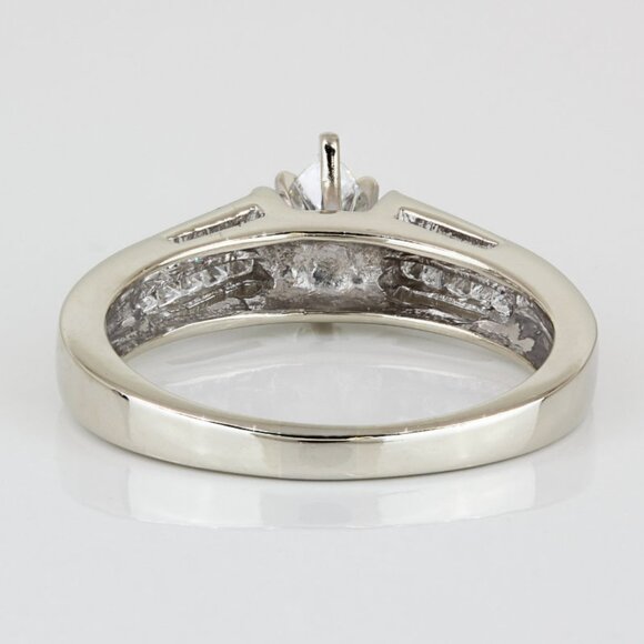 14k White Gold Marquise and Princess Diamond Anniversary/ Engagement Ring - Picture 4 of 7